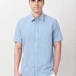 Peter England Casuals Men Vertical Striped Spread Collar Casual Shirt-picture-23