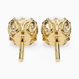 VALANOVA 14Kt Gold Lab Grown Diamond Studded Studs - 1.63 g image 4