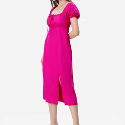 Virgio Puff Sleeve Fit & Flare Midi Dress image 3