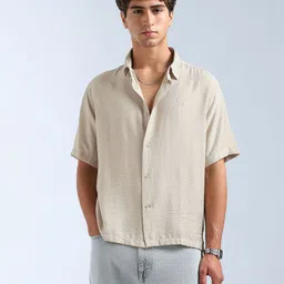 Flying Machine Relaxed Fit Striped Spread Collar Shirt-image-0