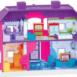 sarasi Best Doll House With Living Room, Bed, Bath Room, Dining Room, Furniture, 24Pcs image 3