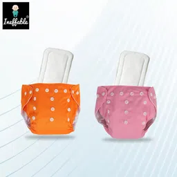 ineffable Baby Reusable Cloth Diaper Nappies With Layered Microfiber Insert Pad image 2