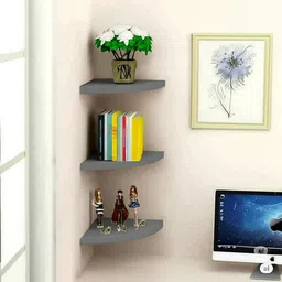 martemporium Corner Wall Rack Shelf for Home Decor & Storage – Space Saving Floating Shelf MDF (Medium Density Fiber) Wall Shelf image 5