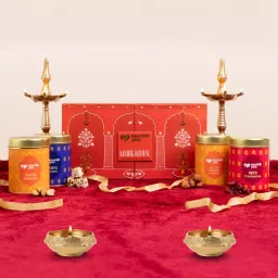 Noor by Nourish You – Manik Mahal | Premium Diwali Gift Hamper | Salted Almonds, Sea Salt Caramel Cashews, Cranberries & Roasted Cashew Clusters | Classy Festive Gift Box | Preservative-Free-picture-24