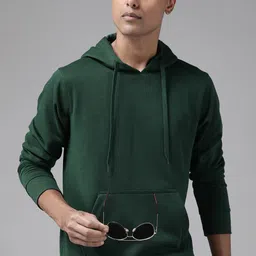 The Roadster Lifestyle Co. Men Solid Hooded Sweatshirt image 1