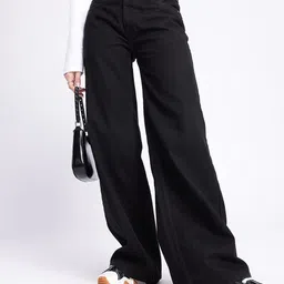 glitchez Women Casual Queen Wide Leg Low-Rise Jeans-image-38