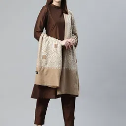 SWI Stylish Embroidered Pashmina Pure Wool Shawl-picture-36
