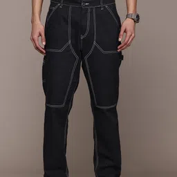 The Roadster Lifestyle Co. Men Mid-Rise Relaxed Fit Pure Cotton Trousers-picture-23