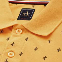 Arrow Pure Cotton Geometric Printed Polo Collar T-shirt image 2