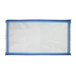 Athom Trendz Set of 3 White & Blue Solid Bath Towels image 2