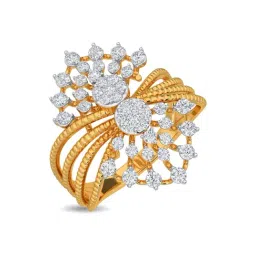 Kisna Diamond & Gold Jewellery Elaina 18k (750) Diamond & Gold Ring For Women-picture-31