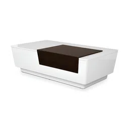IAAH Camborne White & Brown Wooden Rectangular Coffee Table image 2