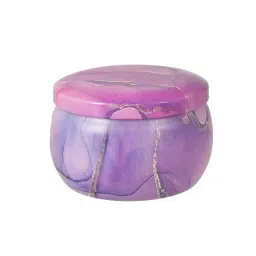 Tayhaa Purple Metal & Wax Candle image 5
