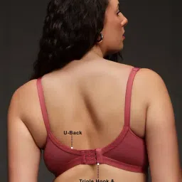 Clovia Pink Cotton T-Shirt Bra image 2