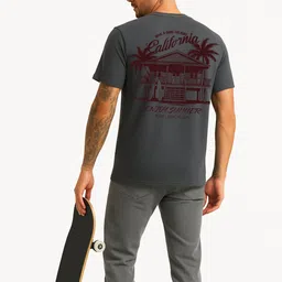 HERE&NOW Men Printed Bio Finish T-shirt image 4