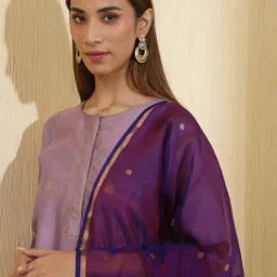 Fabindia Purple Woven Pattern Dupatta image 5