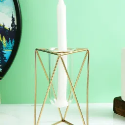 Tayhaa Gold Others Abstract Candle Holder image 5