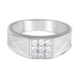 GIVA 925 Silver Geometric Glimmer Ring for Him image 3