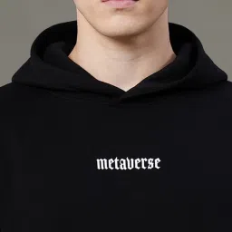 Red Tape Black Cotton Polyblend Graphic Baggy Fit Sweatshirt And Hoodies image 5