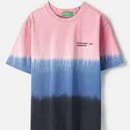 United Colors of Benetton Girls Multicolored Cotton Ombre T-Shirt-picture-42