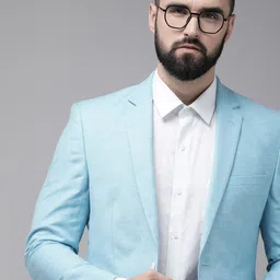 Park Avenue Super Slim Fit Self Design Single-Breasted Formal Blazers-picture-40