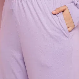 Lil Tomatoes Purple Cotton Blend Regular Checks Night Suit image 5