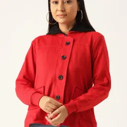 Belle Fille Red Regular Fit Jacket-image-45