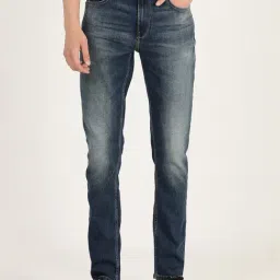 Lee Dark Blue Skinny Fit Heavily Washed Jeans-picture-30