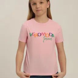 VERO MODA GIRL Blushing Bride Cotton Printed T-Shirt-picture-15