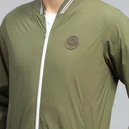 Monte Carlo Green Regular Fit Bomber Jacket image 5
