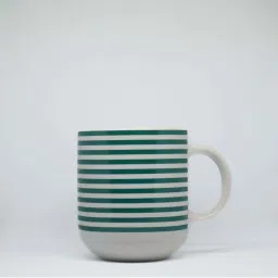 Femora Green Ceramic Handcrafted Tea Cups (0.18 L) - Set of 6 image 5