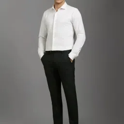 Louis Philippe Green Slim Fit Checks Trousers image 5