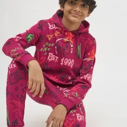 Jack & Jones Junior Boys Beaujolais Cotton Printed Sweatshirt image 5