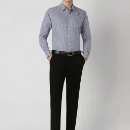 Van Heusen Blue Cotton Slim Fit Checks Shirt image 5