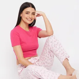 Madame M Secret Pink Cotton Relaxed Fit Solid Trouser image 5