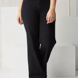 Mizuki Girls Black Solid Jeans-image-2