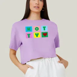 Kotty Lavender Graphic Print T-Shirt-picture-18