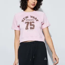 Kappa Pink Cotton Regular Fit Printed T-Shirt-picture-27