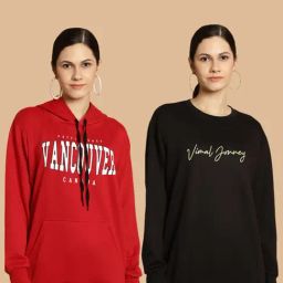 Vimal Jonney Maroon & Black Printed Sweatshirt - Pack Of 2-picture-11