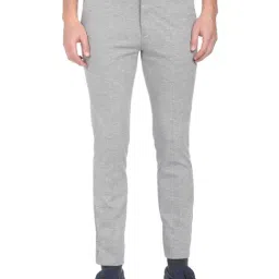 Arrow New York Charcoal Slim Fit Trousers-picture-20