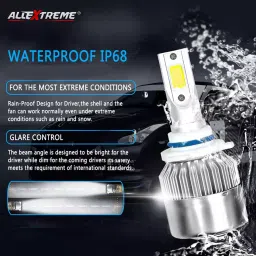 AllExtreme EXC6006 LED Headlight Halogen Bulb for Car - White (Set of 2 PCS) image 3
