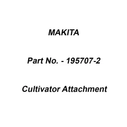 Makita Cultivator Attachment Suitable For KR400MP, Part No 195707-2-picture-28