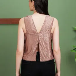 Globus Brown Self Design Top image 2