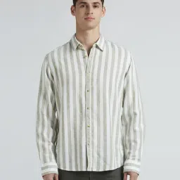 Pepe Jeans Olive Regular Fit Striped Shirt-picture-27