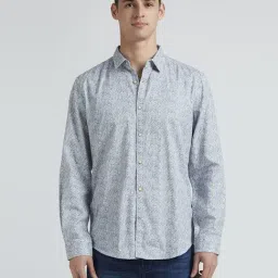 Pepe Jeans Blue Cotton Regular Fit Printed Shirt-picture-27