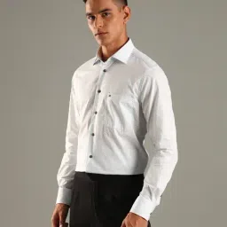 TOMMY HILFIGER Sky Blue Geometric Regular Fit Shirt image 4