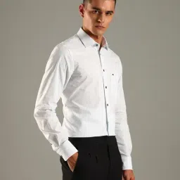 TOMMY HILFIGER Sky Blue Geometric Regular Fit Shirt image 3