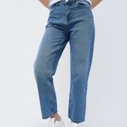 Ginger by Lifestyle Blue Cotton Mid Rise Jeans-image-36