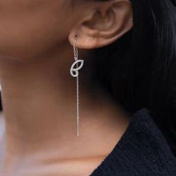 Shaya Happier than Ever Butterfly Sui Dhaga Earrings in Rhodium-Plated 925 Silver-picture-24