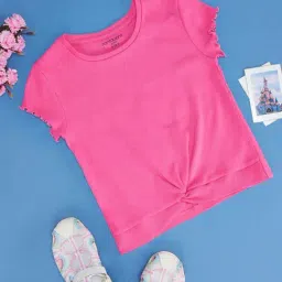 Pantaloons Junior Kids Sangria Cotton Slim Fit Top-picture-12